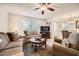 Spacious living room with ample seating and a TV at 145 N 74Th St # 108, Mesa, AZ 85207