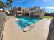 Community pool and spa area with surrounding patio furniture at 145 N 74Th St # 108, Mesa, AZ 85207