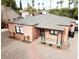 Elevated perspective of the brick home, showcasing its roof and surrounding yard at 1540 E Cheery Lynn Rd, Phoenix, AZ 85014