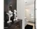 Modern bathroom with a frameless glass shower and sleek vanity at 23442 N 125Th Pl, Scottsdale, AZ 85255