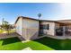 Artificial turf, storage shed and privacy fence at 245 S 56Th St # 75, Mesa, AZ 85206