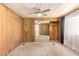 Large bedroom with mirrored closet and ceiling fan at 245 S 56Th St # 75, Mesa, AZ 85206