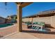 Patio with seating area and a view of the pool at 3339 E Tonopah Dr, Phoenix, AZ 85050