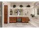 Double vanity bathroom with soaking tub and decorative artwork at 9501 E Cherrywood Dr, Sun Lakes, AZ 85248