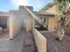 Front yard of a home with a walkway, landscaping, and stucco exterior at 3228 W Glendale Ave # 118, Phoenix, AZ 85051