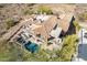 An aerial view of the home's backyard and pool at 11328 E Dreyfus Ave, Scottsdale, AZ 85259