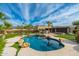 Inviting freeform pool with landscaping and mountain views at 12550 E Silver Spur St, Scottsdale, AZ 85259