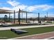 Community park with playground, picnic tables, cornhole, and basketball court at 3390 E Audrey Dr, San Tan Valley, AZ 85143