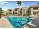 Inviting community pool with surrounding lounge chairs at 5995 N 78Th St # 2050, Scottsdale, AZ 85250