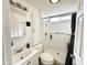 Clean bathroom with a shower, toilet, sink, and vanity at 99 S Kaoline Dr, Apache Junction, AZ 85119