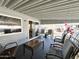 Covered deck with seating and neighborhood views at 99 S Kaoline Dr, Apache Junction, AZ 85119