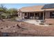 Relaxing backyard with patio and mountain views at 4889 S Nighthawk Dr, Gold Canyon, AZ 85118