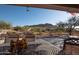Peaceful patio with mountain views and seating at 4889 S Nighthawk Dr, Gold Canyon, AZ 85118