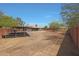 Spacious backyard with horse stalls and storage shed at 501 E Desert Hills Estate Dr, Phoenix, AZ 85086