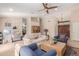 Living room with southwestern decor and tiled floors at 111 E Maria Ln, Tempe, AZ 85284