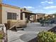 Spacious backyard featuring a hot tub, patio furniture, and lush greenery at 6202 E Mckellips Rd # 66, Mesa, AZ 85215