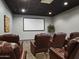 Comfortable home theater with leather reclining chairs and large screen at 6202 E Mckellips Rd # 66, Mesa, AZ 85215