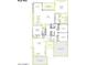 Floor plan showcasing the layout of a three-bedroom, two-bathroom home with a two-car garage at 3909 E Gold Mountain Ave, San Tan Valley, AZ 85143