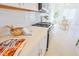 Modern kitchen with white countertops, a gas stove, and white subway tile backsplash at 1365 E Avenida Ellena Ln, Casa Grande, AZ 85122