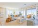 Open-concept living area with sliding doors, neutral color palette, and stylish furnishings at 1365 E Avenida Ellena Ln, Casa Grande, AZ 85122