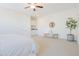 Main bedroom with a coffee bar, door, and carpeted floors at 1365 E Avenida Ellena Ln, Casa Grande, AZ 85122