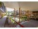 View of the courtyard with a water feature and walkways from an elevated perspective at 7151 E Rancho Vista Dr # 4001, Scottsdale, AZ 85251