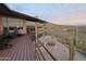 Large deck overlooking pool with breathtaking desert and mountain views at 8702 E Silver Saddle Dr, Carefree, AZ 85377