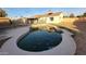 Kidney-shaped pool with concrete surround in a backyard at 8220 N 35Th Ave, Phoenix, AZ 85051