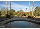 Private backyard oasis with a tranquil pool and seating area at 9919 N 47Th Pl, Phoenix, AZ 85028