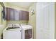Laundry room with washer, dryer, and cabinets at 3800 S Cantabria Cir # 1023, Chandler, AZ 85248