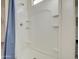 Shower stall with multiple shelves at 4689 E Argentite St, San Tan Valley, AZ 85143