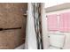 Clean bathroom with shower/tub and updated fixtures at 6940 S Sundown Dr, Chandler, AZ 85249