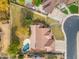 Overhead view of the home's layout, highlighting the large backyard, pool, and driveway at 942 N Miramar --, Mesa, AZ 85213