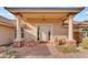 Brick entryway with columns and a glass front door at 942 N Miramar --, Mesa, AZ 85213