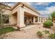 Private backyard patio with gravel and seating at 19522 N 84Th Ave, Peoria, AZ 85382