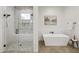Spa-like bathroom with a large walk-in shower and soaking tub at 10835 N Cherry Hills Ct, Fountain Hills, AZ 85268