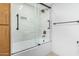 Contemporary bathroom with a walk-in shower and stylish tile at 1345 W Edgemont Ave, Phoenix, AZ 85007
