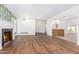 Living room with fireplace and hardwood floors at 1345 W Edgemont Ave, Phoenix, AZ 85007
