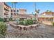 Landscaped garden with benches and brick walkways at 4141 N 31St St # 414, Phoenix, AZ 85016