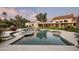 Resort-style pool and spa with multiple seating areas at 6301 E Huntress Dr, Paradise Valley, AZ 85253