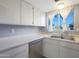 Clean kitchen with white cabinets, double sink, and dishwasher at 10015 N 14Th St # 7, Phoenix, AZ 85020