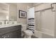 Bathroom with shower/tub, toilet and vanity at 5273 N 207Th Dr, Buckeye, AZ 85396