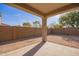 Covered patio with gravel backyard at 1241 E Paul Dr, Casa Grande, AZ 85122