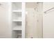 Bathroom with shower and shelving at 3828 N 32Nd St # 104, Phoenix, AZ 85018