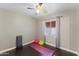 Bedroom with double bed and exercise mat at 4494 E Brae Voe Way, San Tan Valley, AZ 85140