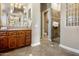 Bathroom with walk-in shower and double vanity at 10821 E Tusayan Trl, Scottsdale, AZ 85255