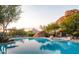 Inviting community pool and spa with scenic mountain views at 10821 E Tusayan Trl, Scottsdale, AZ 85255