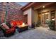 Inviting courtyard with fire pit and comfortable seating area at 10843 E La Junta Rd, Scottsdale, AZ 85255