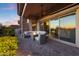 Relaxing patio with fire pit and views of the sunset at 10843 E La Junta Rd, Scottsdale, AZ 85255