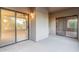 Private patio with sliding glass doors and views at 15050 N Thompson Peak Pkwy # 2006, Scottsdale, AZ 85260